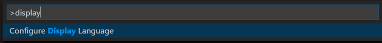 configure display language command