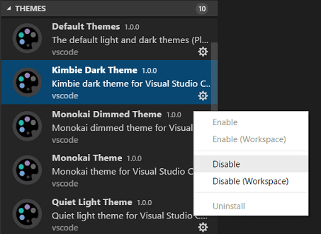 disable theme