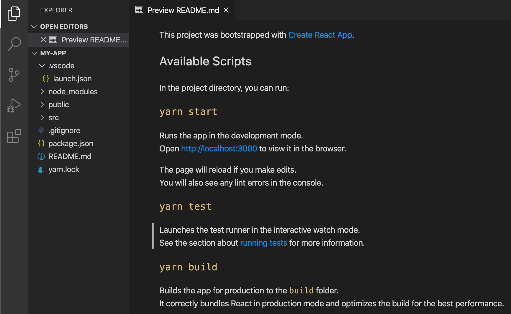README Markdown Preview